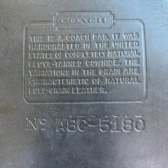 Coach Vintage Metropolitan Unisex Leather Briefcase Brass/Black - Picture 5 of 12